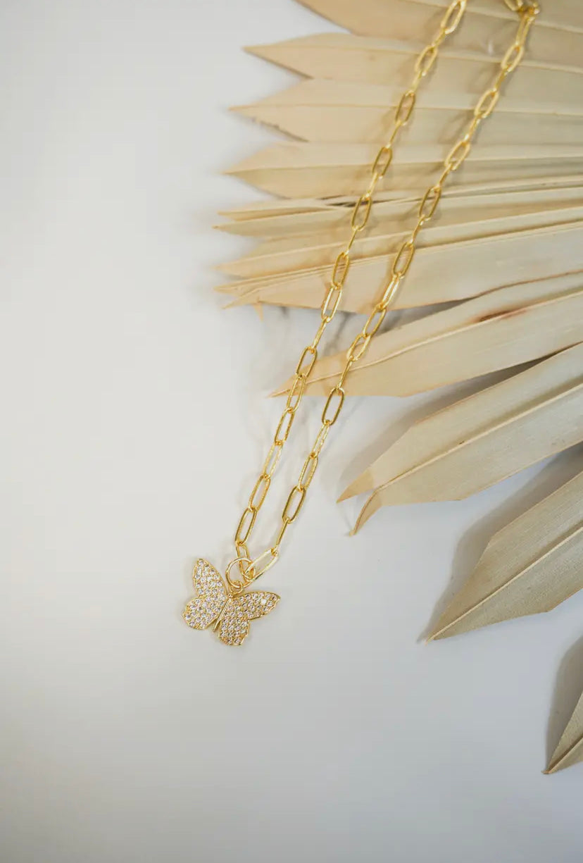 Bright Butterfly Chain Necklace