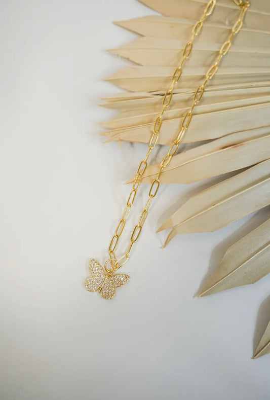 Bright Butterfly Chain Necklace