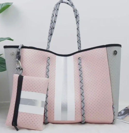 Petal Pink Neoprene Tote Bag