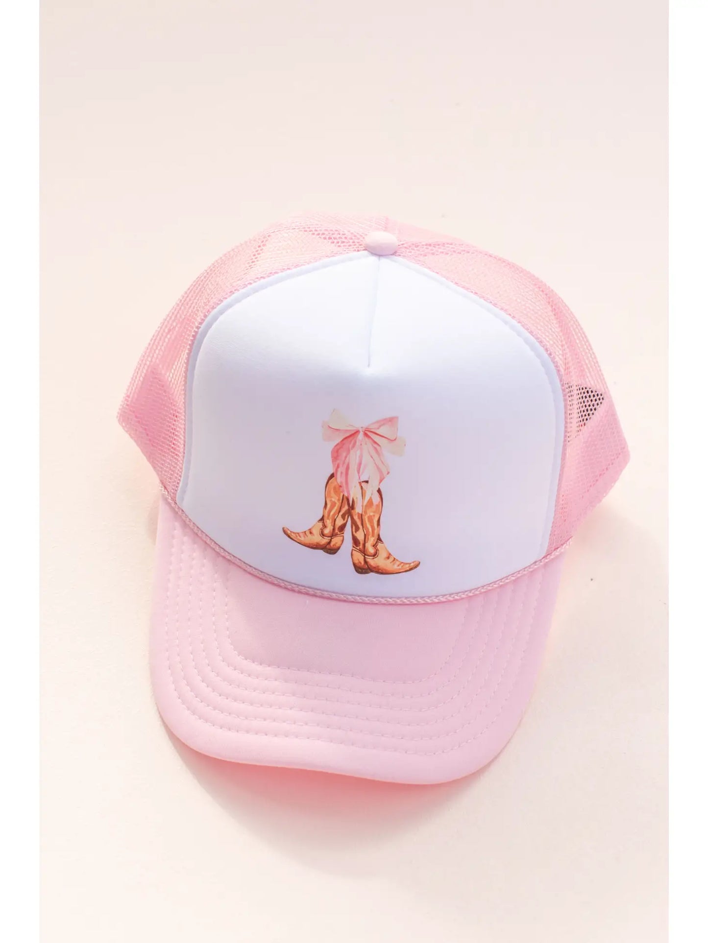 Bow Cowgirl Boots Trucker Hat