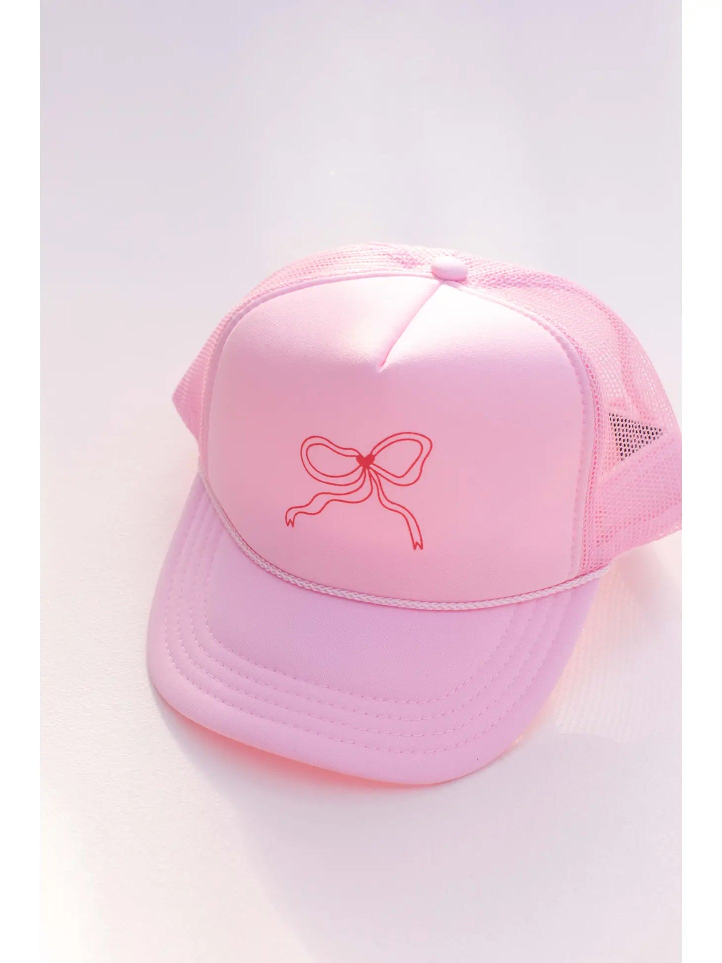 Pink - Red Bow Trucker Hat