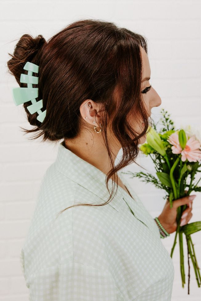 Classic Mint To Be Large Teleties Hair Clip